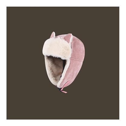 Cat Ear Chenille Trapper Hat