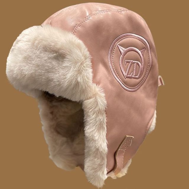 Fluffy Lined Faux Leather Hat
