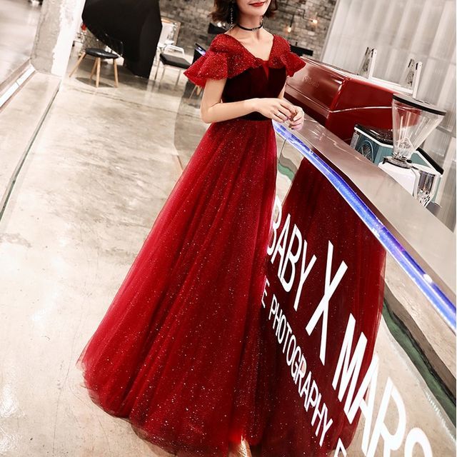 Designs) A-Line Plain (Various Evening Gown