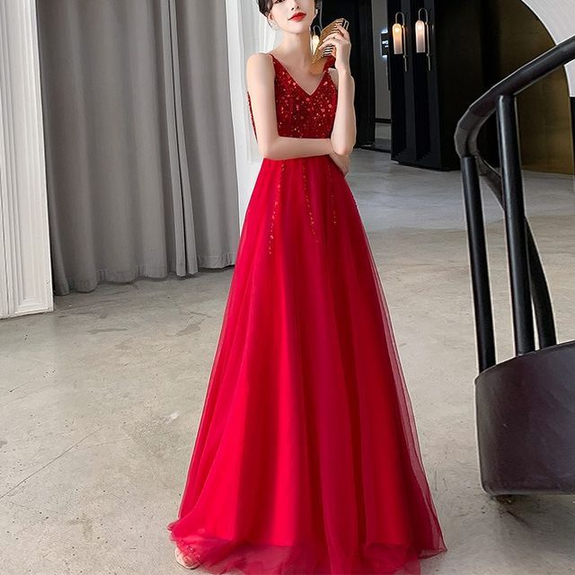 Designs) A-Line Plain (Various Evening Gown