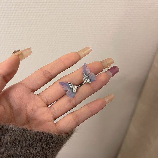 Butterfly Rhinestone Cuff Earring