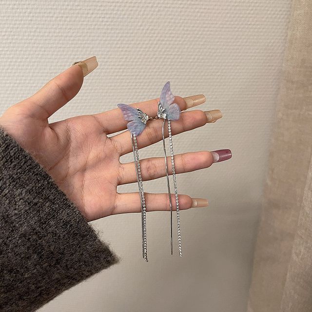 Butterfly Rhinestone Cuff Earring