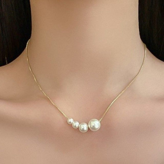 Faux Pearl Alloy Necklace