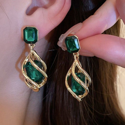Faux Crystal Alloy Dangle Earring