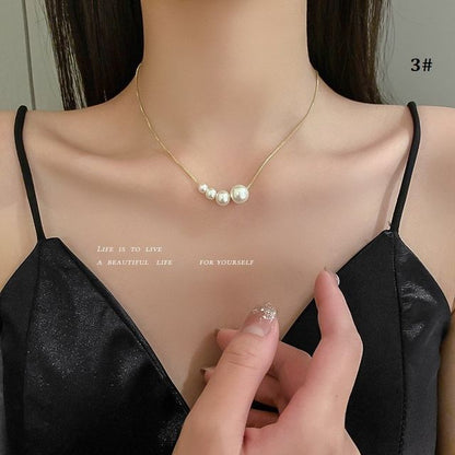 Faux Pearl Alloy Necklace