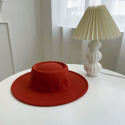 Plain Wide Brim Hat