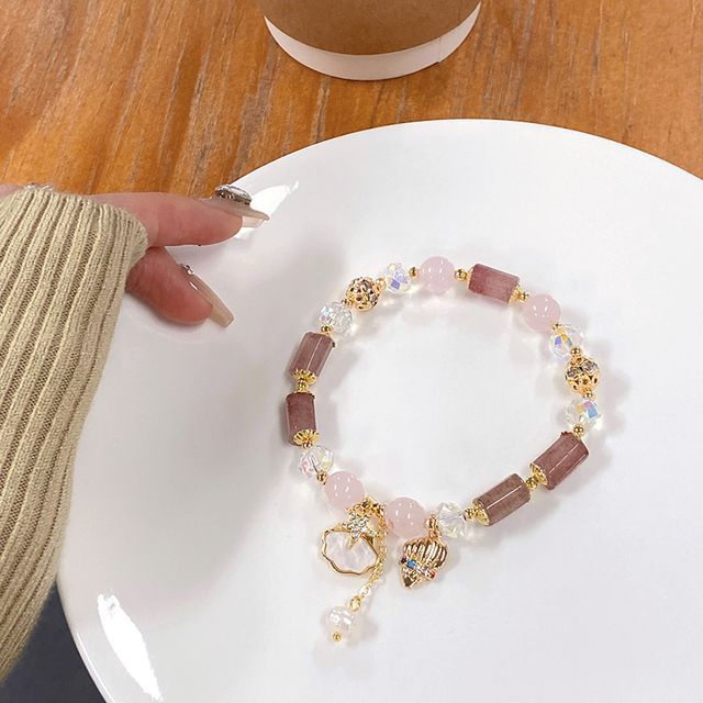 Star Charm Faux Crystal Bracelet