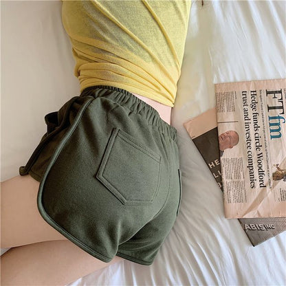 Schlichte Shorts mit hoher Taille