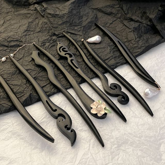 Wooden Hair Stick (various designs)