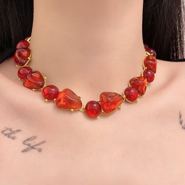 Crystal Faux Choker Alloy