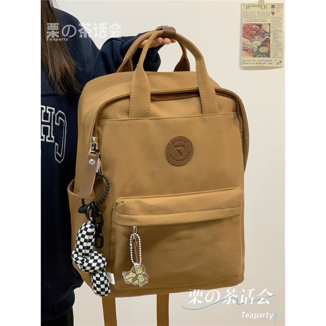 Plain Canvas Laptop Backpack