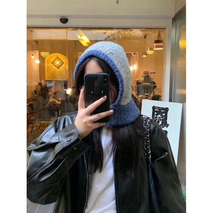 Contrast Trim Knit Balaclava