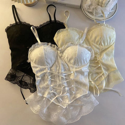 Stylish Tie-Strap Lace Cami