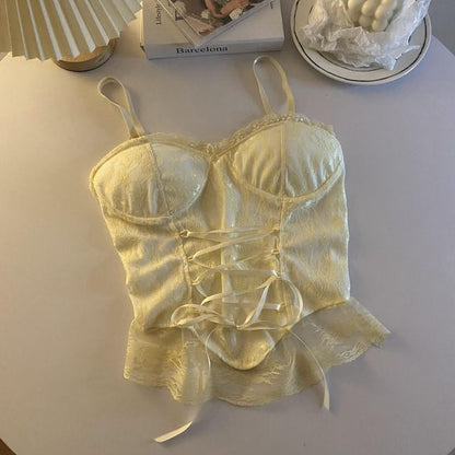 Stylish Tie-Strap Lace Cami