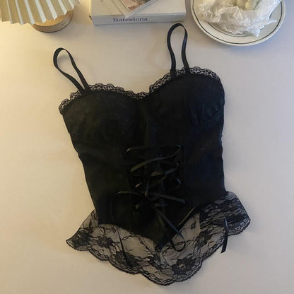 Stylish Tie-Strap Lace Cami