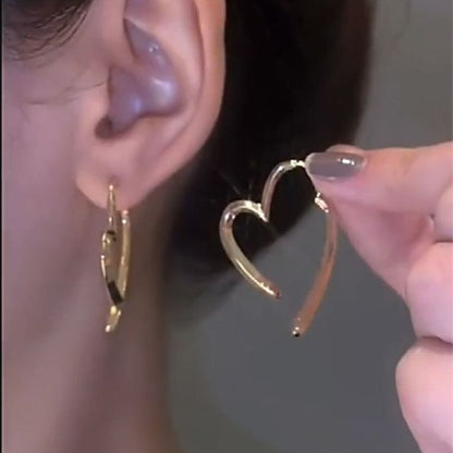 Through Alloy Earring Heart