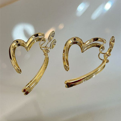 Through Alloy Earring Heart