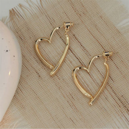 Through Alloy Earring Heart
