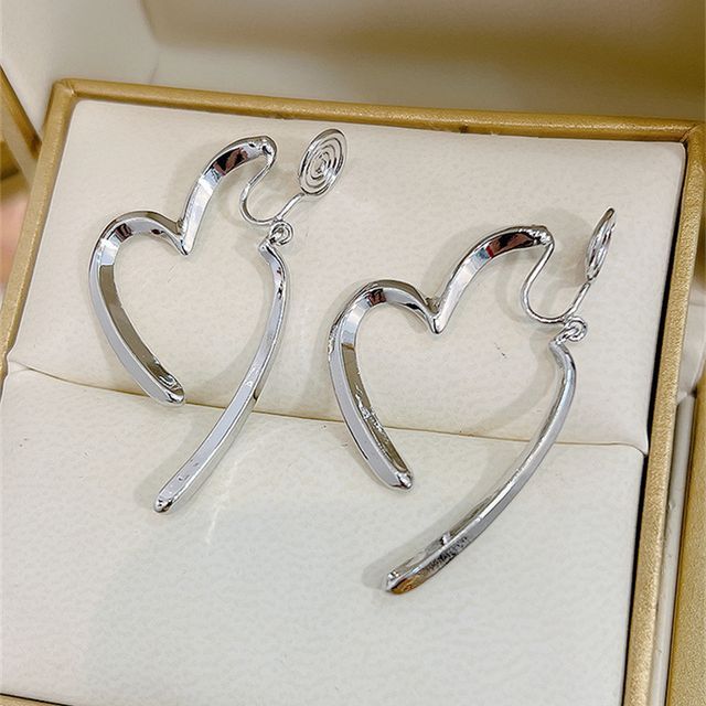 Through Alloy Earring Heart