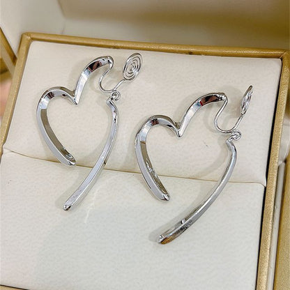 Through Alloy Earring Heart