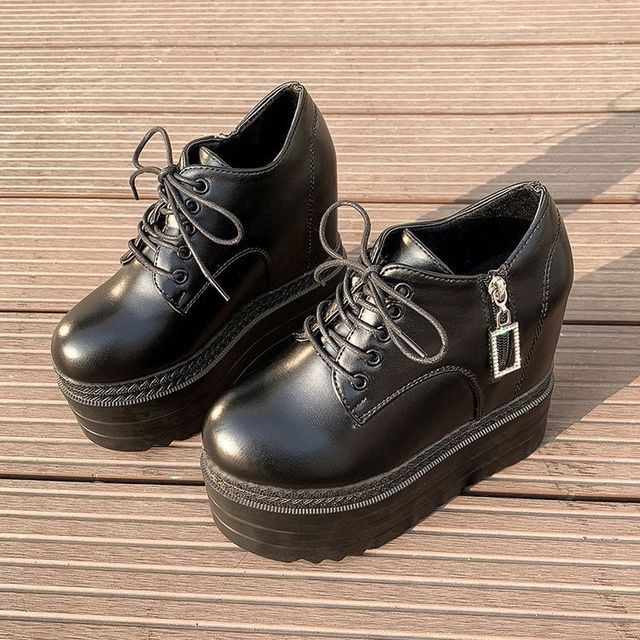 Wedge Hidden Ups Platform Lace