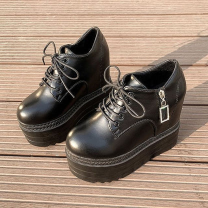 Wedge Hidden Ups Platform Lace