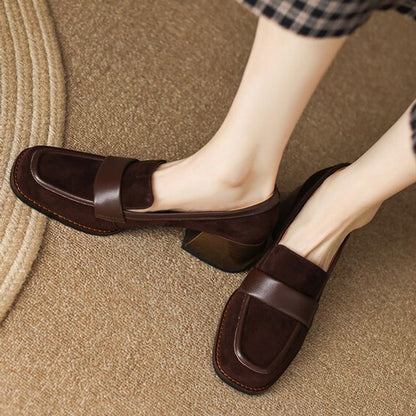 Chunky Heel Loafers