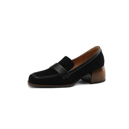 Chunky Heel Loafers