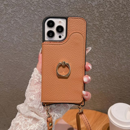 Faux Leather Card Holder Phone Case