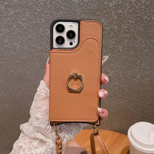 Faux Leather Card Holder Phone Case