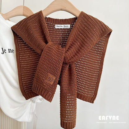 Eyelet Knit Shawl