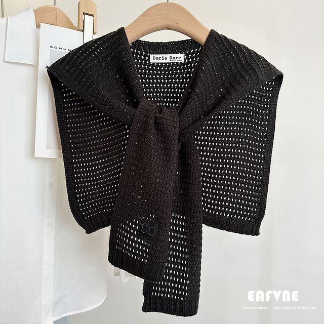 Eyelet Knit Shawl