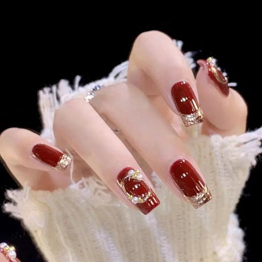 Rhinestone Faux Nail Tips