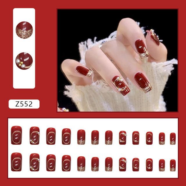 Rhinestone Faux Nail Tips