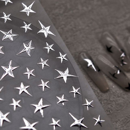 Star Metallic Nail Art Stickers