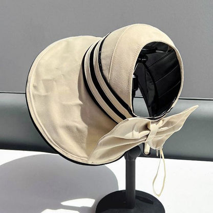 Bow Striped Visor Hat