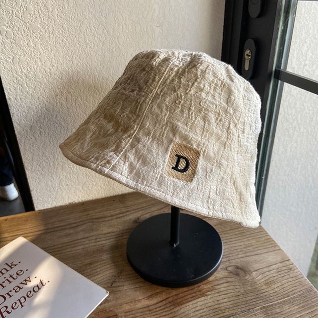 Letter Applique Bucket Hat