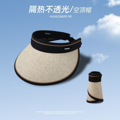 Piped Straw Sun Hat
