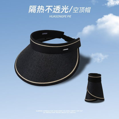 Piped Straw Sun Hat