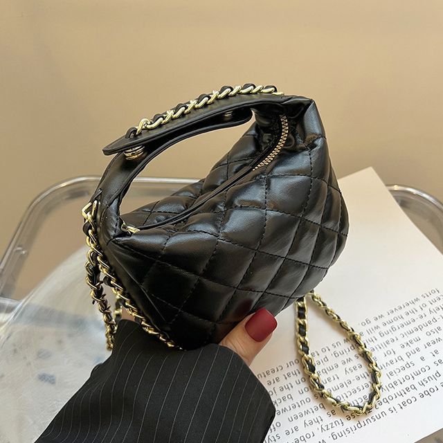 Chain Strap Quilted Crossbody Bag