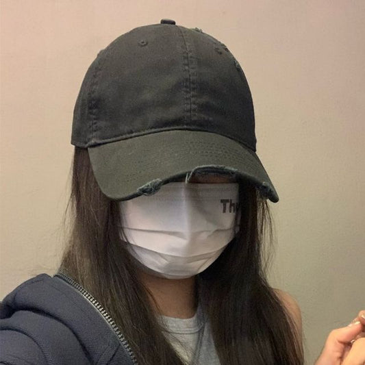 Distressed Plain Baseball Cap