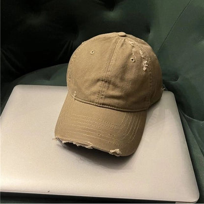 Distressed Plain Baseball Cap