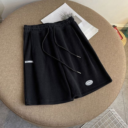 Drawstring Waist Lettering Shorts