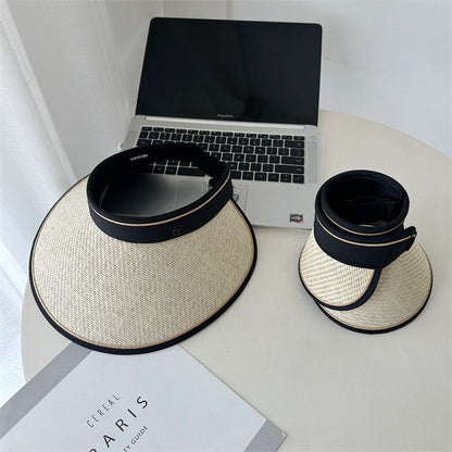 Hat Piped Sun Straw