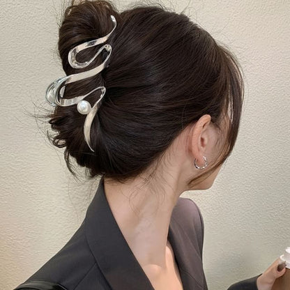 Faux Hair Claw Pearl