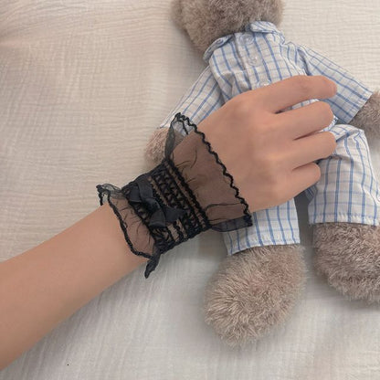 Ribbon Organza Wrist Cuffs