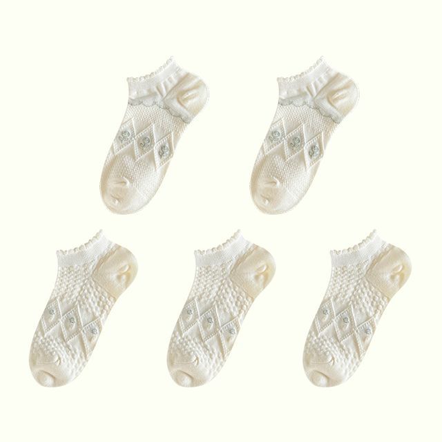 Jacquard Low Cut Socks Set