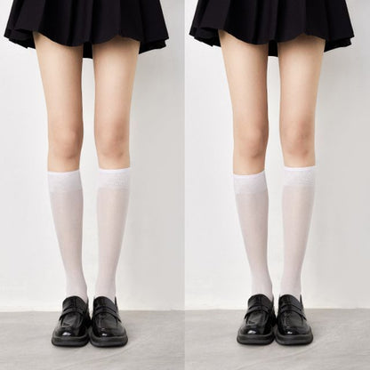 Plain Tall Socks Set