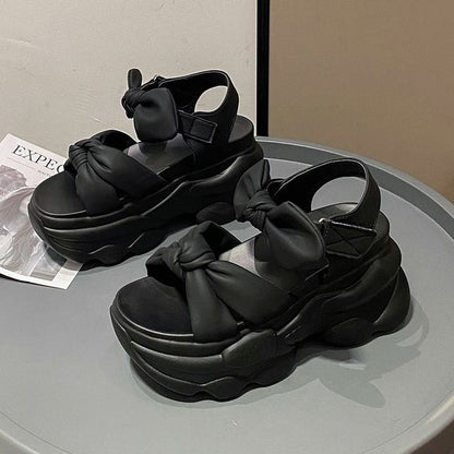 Bow Platform Sandals
