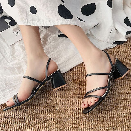 Strappy Chunky Heel Sandals